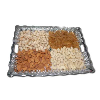 "Dryfruit Thali - Code RD600-004 - Click here to View more details about this Product